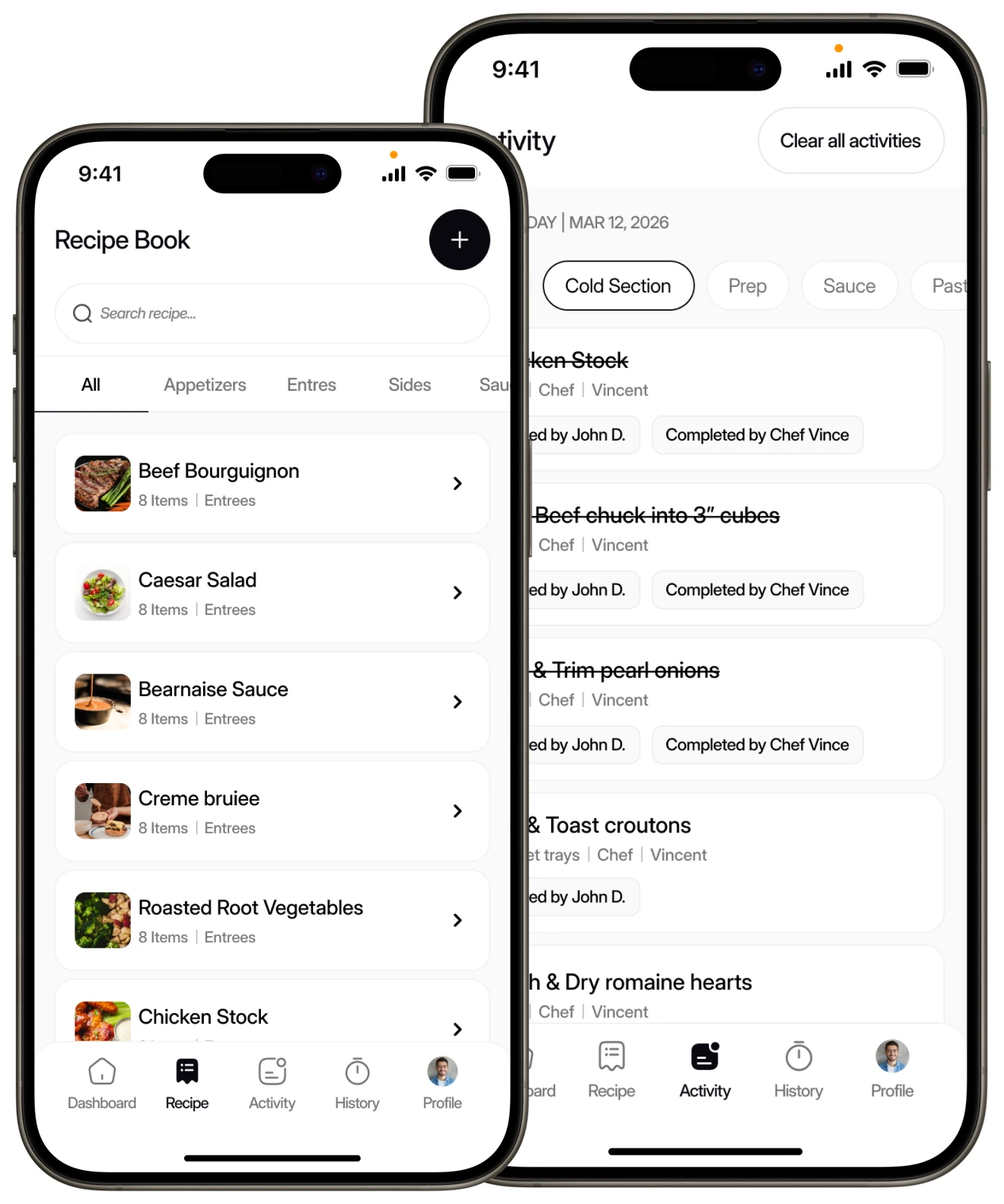 Preplist on two phones