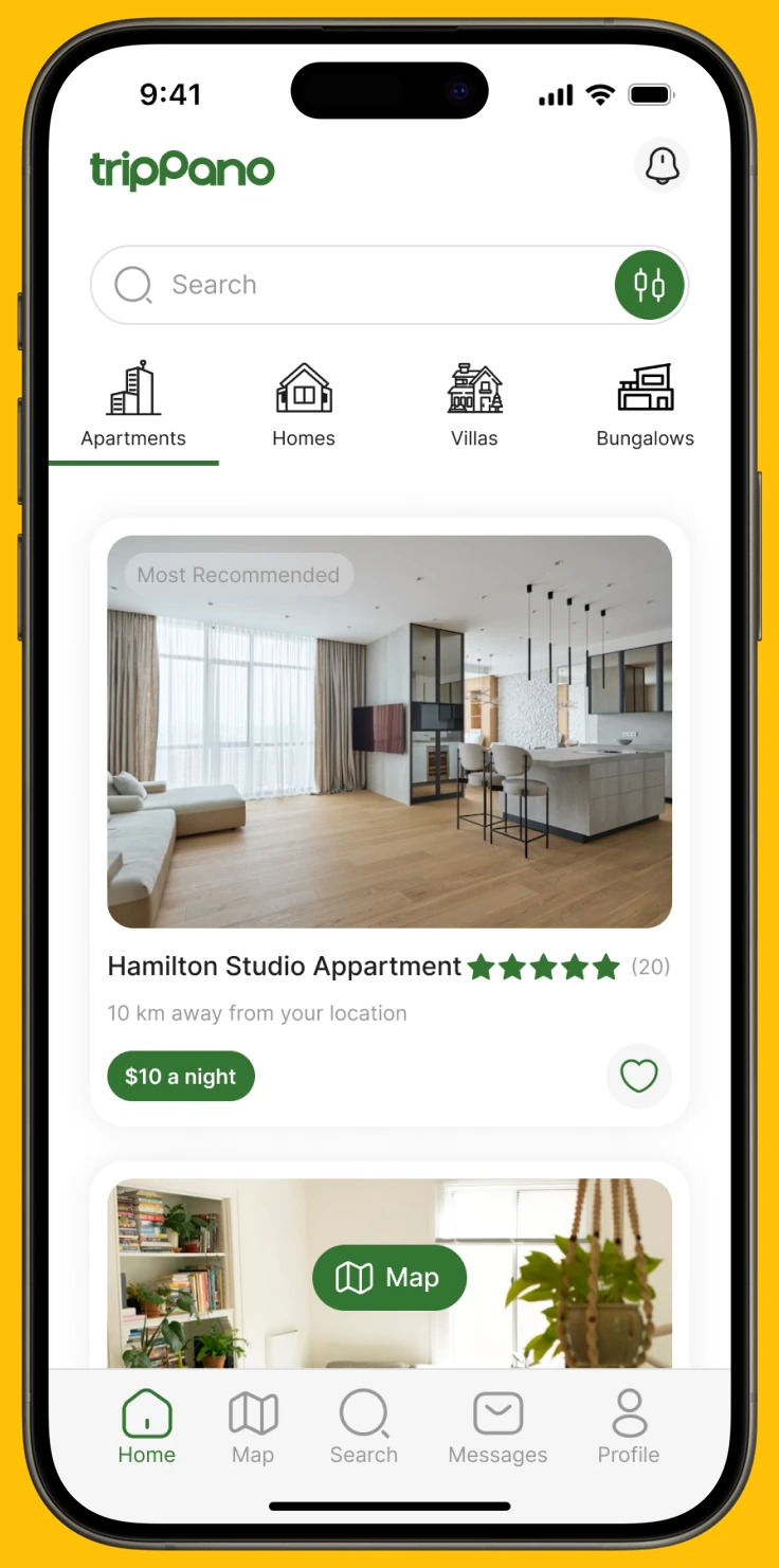 TripPano app screen